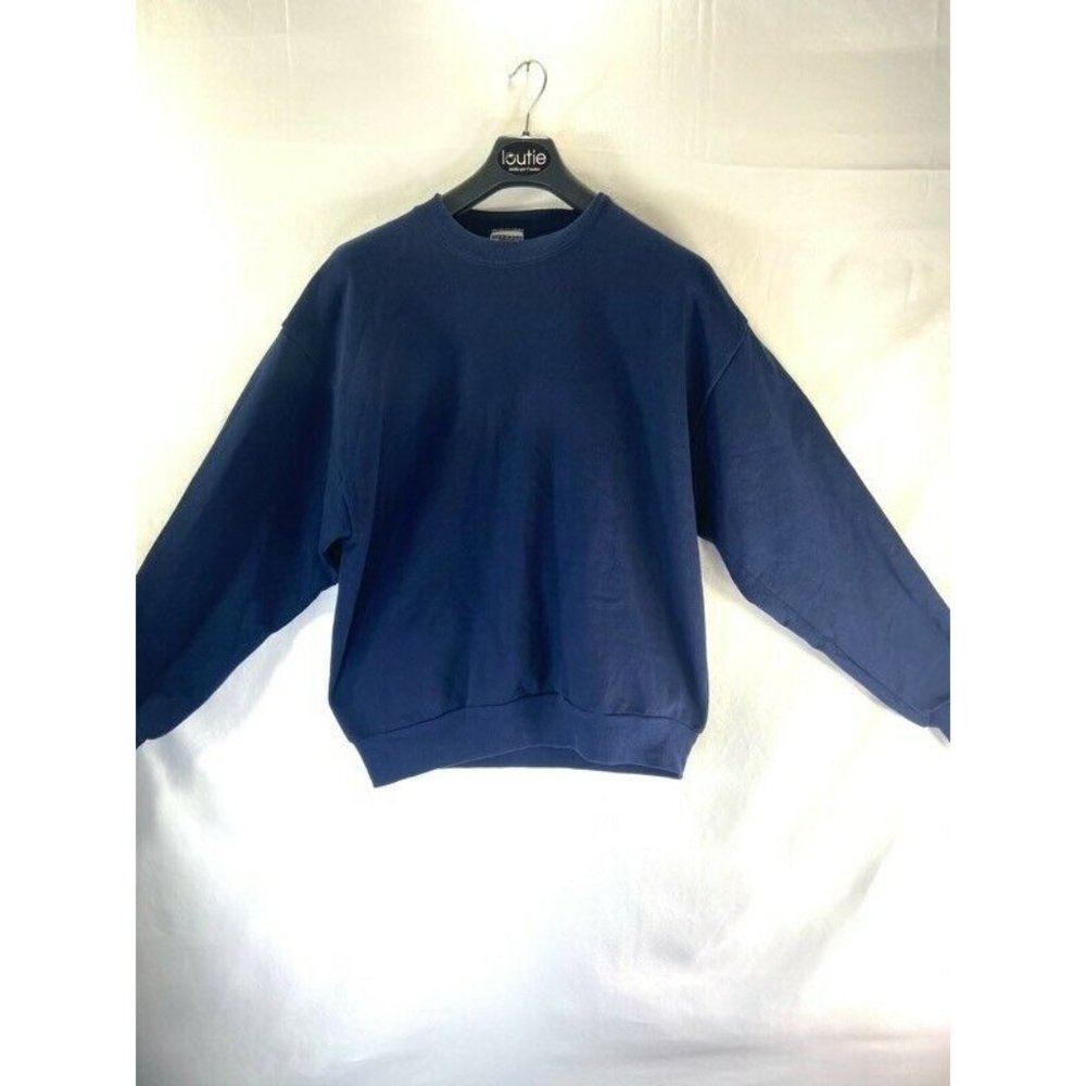 JERZEES Mens Sweatshirt Crew Blue Pullover Long XL